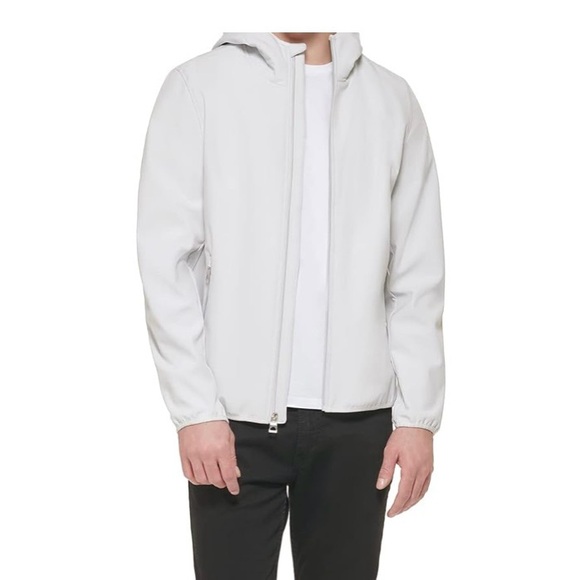 Guess Other - GUESS Men's Softshell Long Sleeve Hood Jacket, White